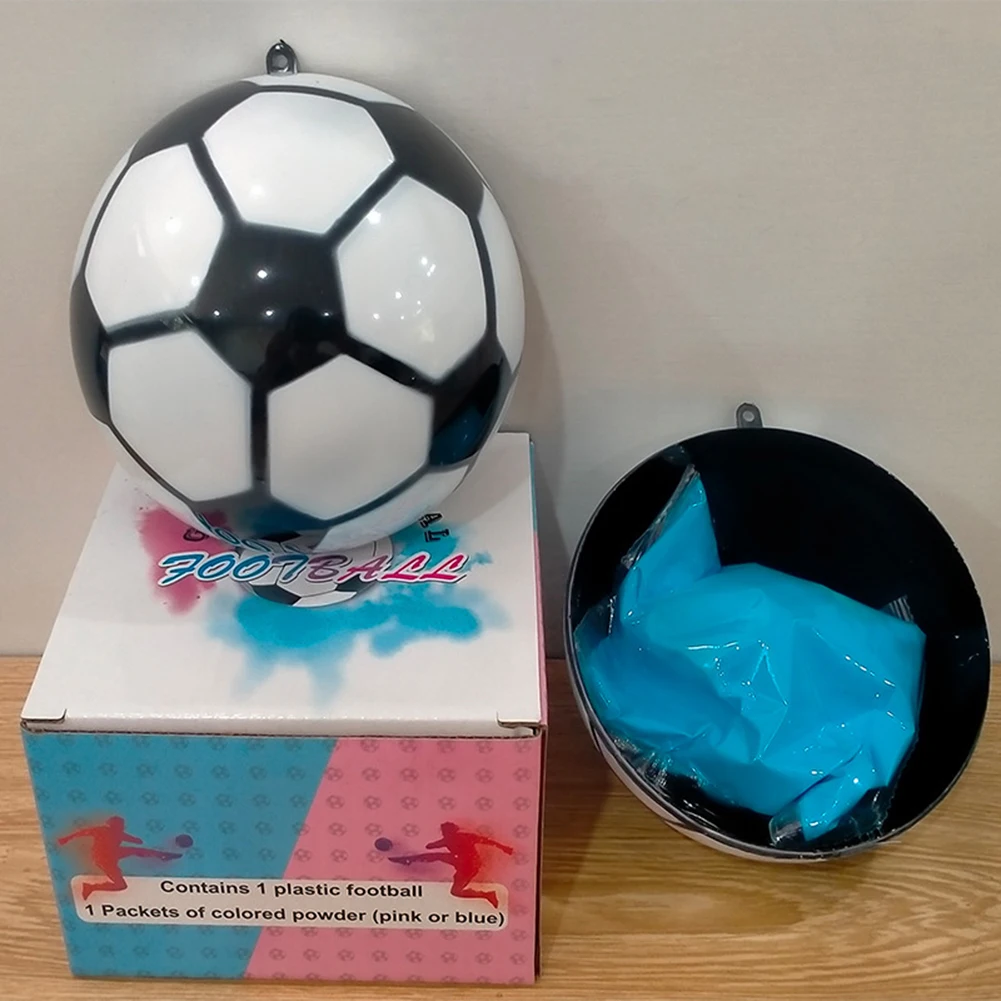 

Gender Reveal Exploding Powder Soccer Ball with Blue Pink Powder Sequins Kit Baby Boys Girls Ultimate Wedding Party Decorations
