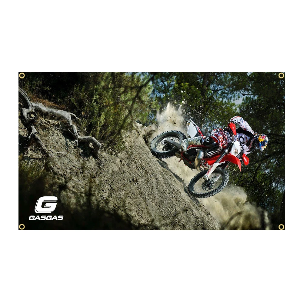 Газовый красный флаг 90x150 см для гонок на мотоцикле баннер украшение гобелен