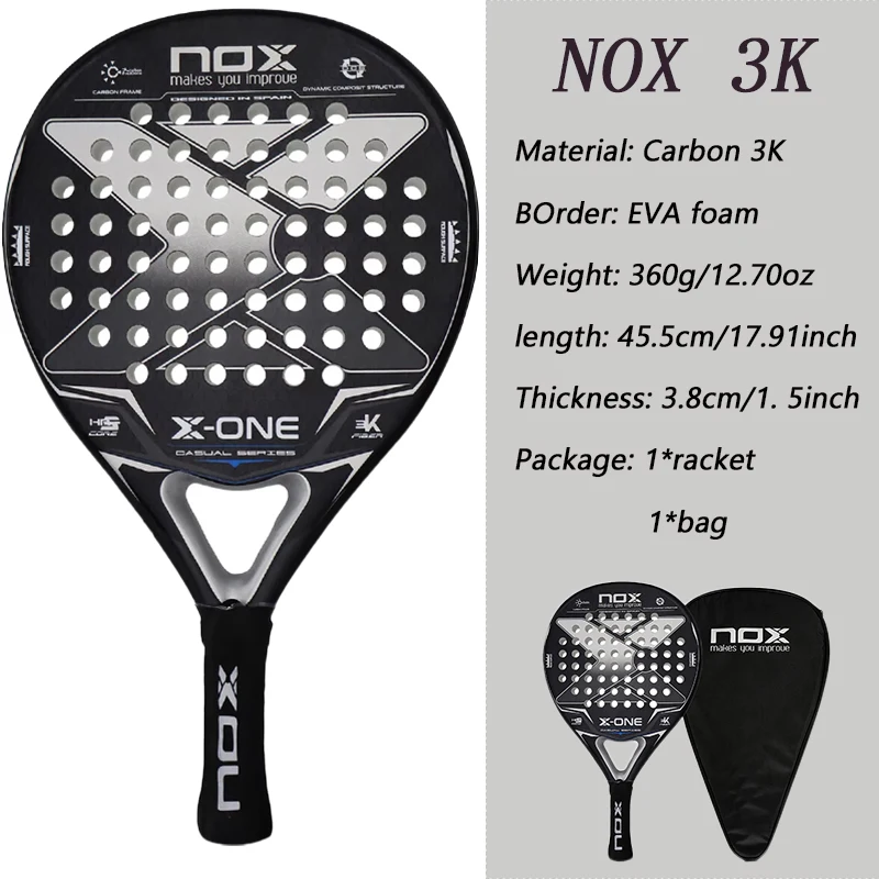Фото Ракетка NOX с бесплатной лентой для захвата, доступны различные модели ракеток, стиль ленты для захвата отправляется случайным образом, увеличивает сопротивление. №5