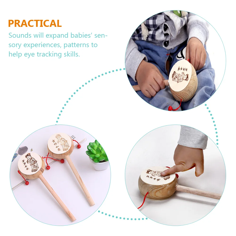 6 шт. погремушки детские игрушки барабан ручные барабаны для детей печать