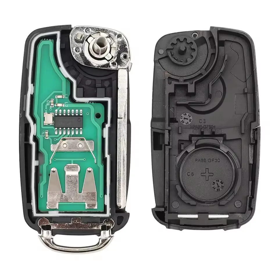 Фото YangWang FCCID: 5K0837202AD Для VW Beetle, Eos, Golf 6, Jetta, Tiguan, Seat, Skoda Fabia, дистанционный ключ-брелок с чипом ID48, 434 МГц №3