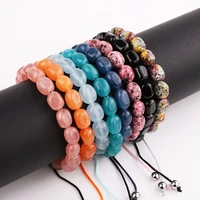 new fashion colored jade beads elegant custom macrame bracelet for women jewelry gift