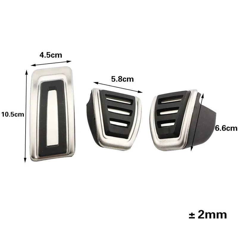 Stainless Steel Sport Accelerator Brake Foot Rest Pedal Cover Car Pedals for Volkswagen VW GOLF 7 MK7 for Skoda Octavia A7 LHD