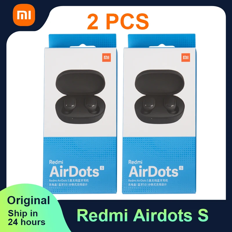 

2 Pcs Xiaomi Redmi Airdots S Earbuds Original Tws Wireless Earphone Bluetooth Ai Control Gaming Headset Noise Reduction With Mic