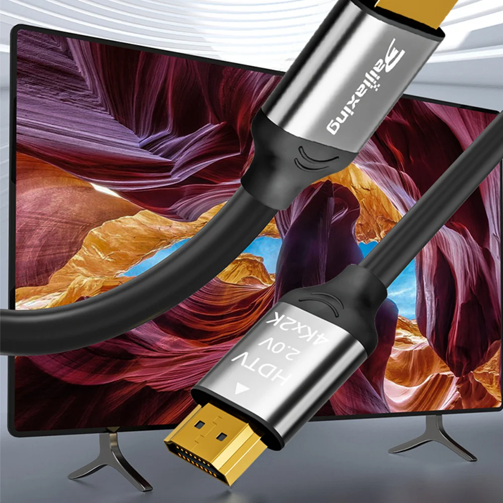Высокоскоростной кабель HDMI 4K 18 Гбит/с плетеный 2.0 HDR 3D совместимый с MacBook Pro 2021 UHD