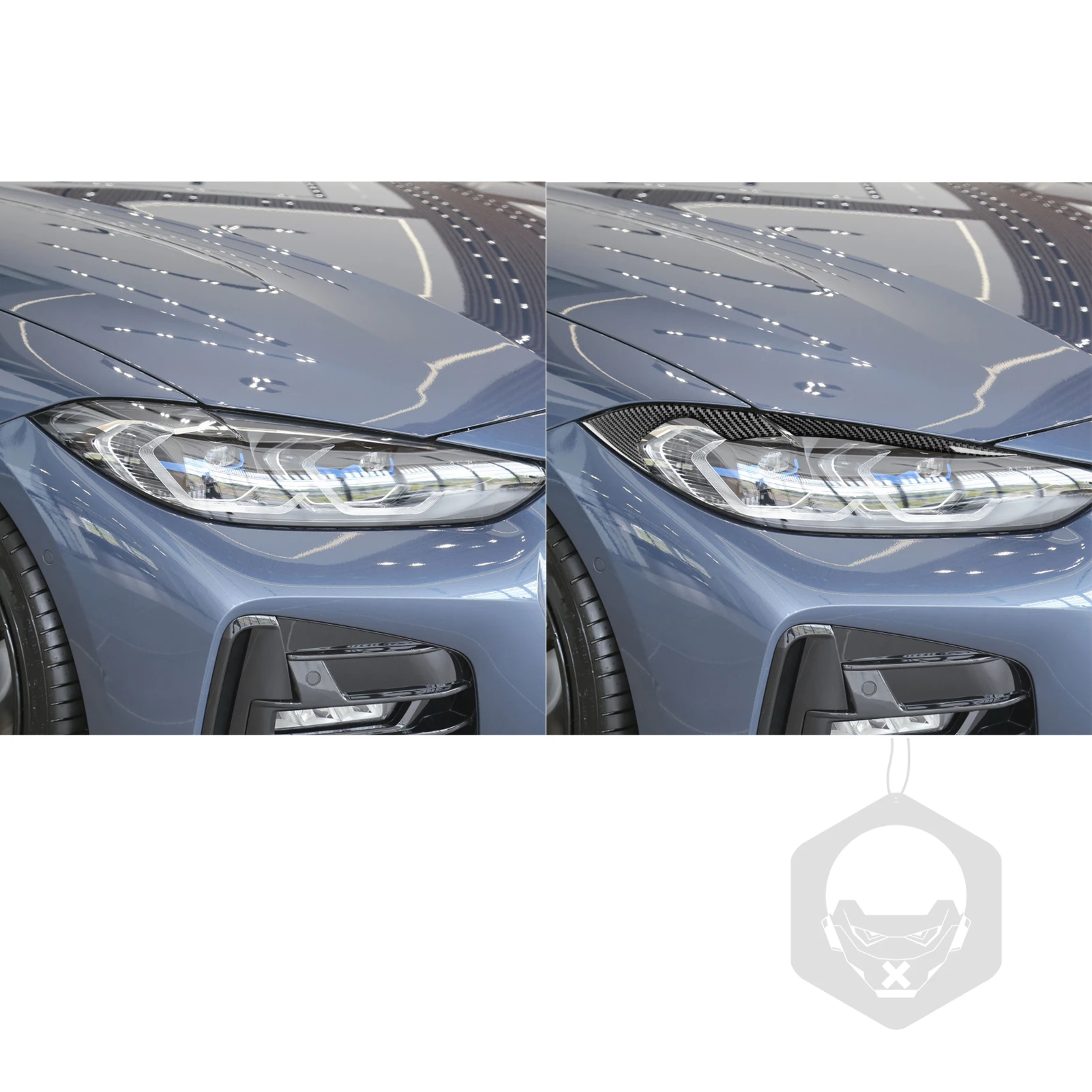Для BMW 4 серии G22 G23 G26 2021-2025 углеродное волокно передняя фара панель для бровей