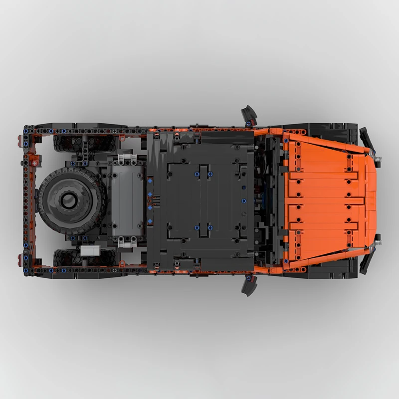 Фото 2019 деталей MOC Technical Jeep Wrangler JK8 - модель B-Model, строительные блоки, коллекция 