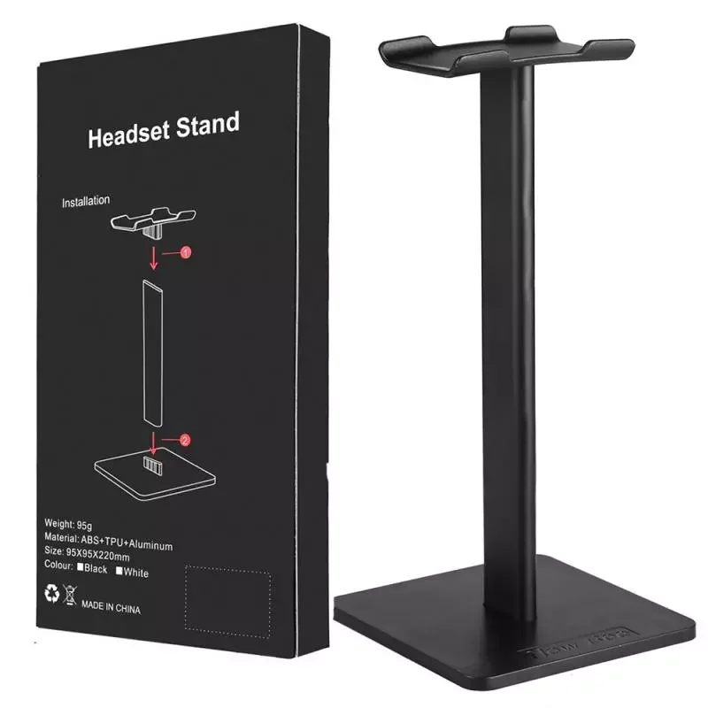 

Headset Stand Holder Aluminuim Alloy Universal Headphone Stand With Aluminum Supporting Detachable Earphone Holder With Base