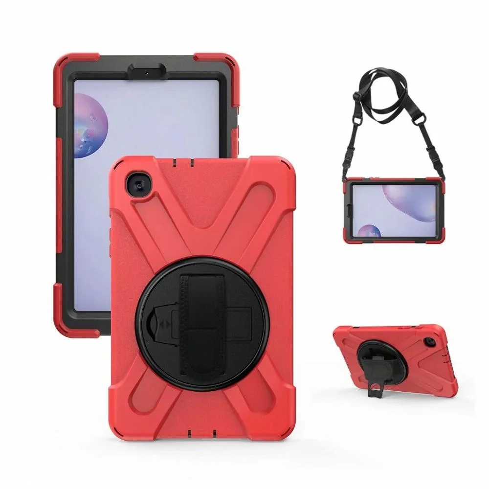 

For Samsung Galaxy Tab A 10.5" T590/T595/T597 Multifunction Tablet Kids Safe Shockproof Heavy Duty Silicone+PC Kickstand Case