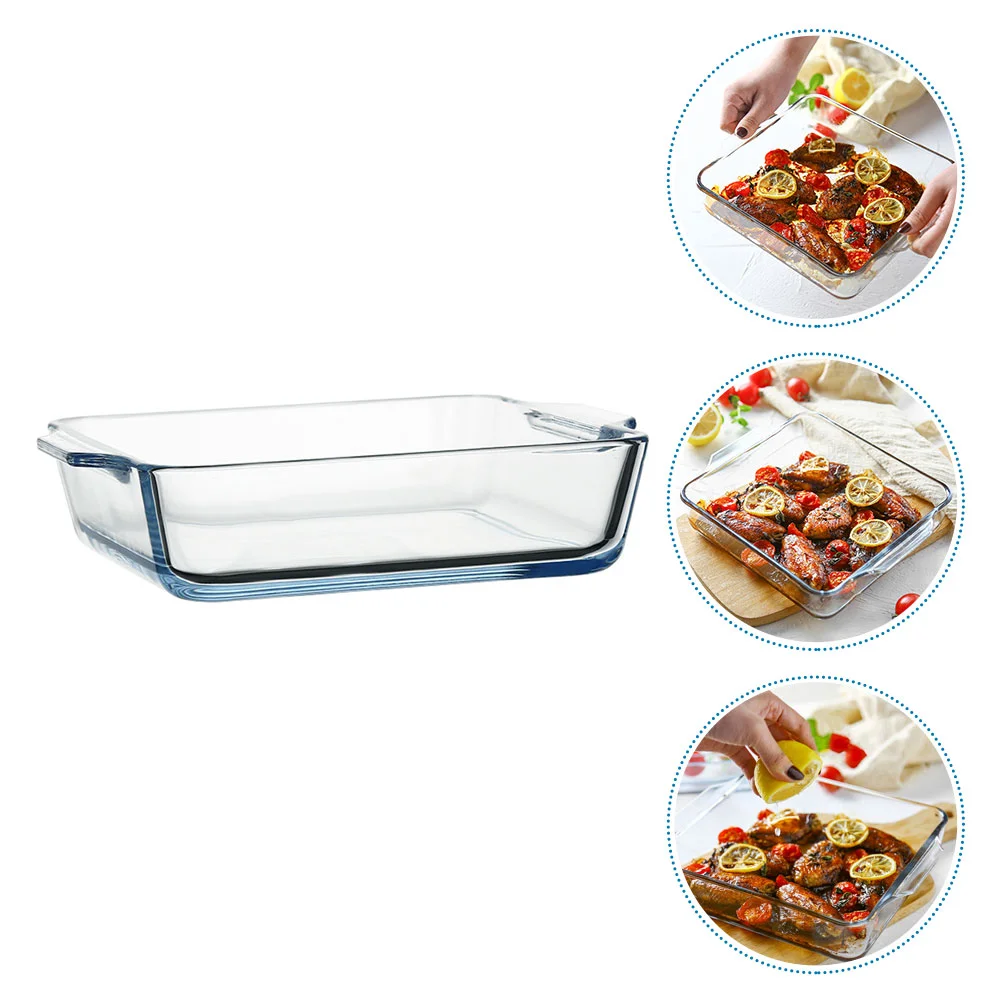 

1500 Ml Baking Bowl Baking Tray Ceramic Griddle Glass Pie Plate Glass Bowl Tempered Glass Glass Baking Tray