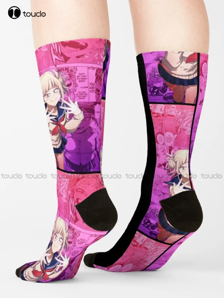 

Цифровая печать Dabi Boku No Hero Академия носки с символикой аниме для женщин индивидуальный стиль унисекс для взрослых подростков Молодежные но...