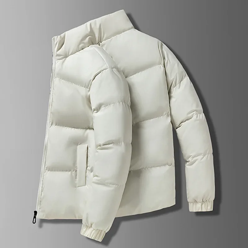 Пуховое хлопковое пальто больших размеров с воротником-стойкой куртка-пуховик