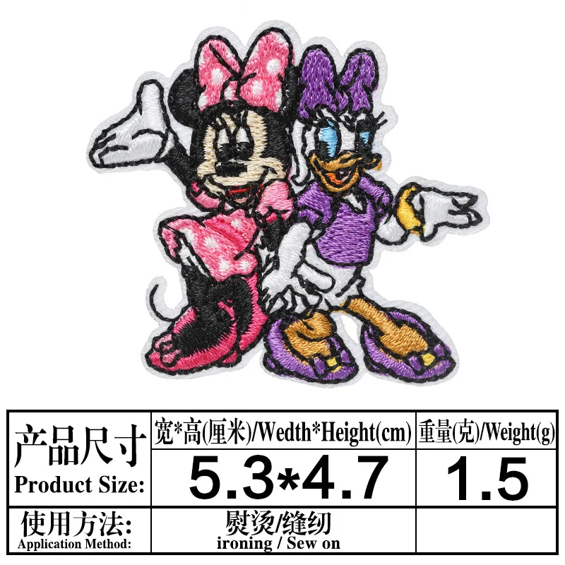 29Pcs Cartoon Mickey Mouse Minnie Patches Iron on Patch for DIY Sew Decor Clothes Hat T shirt Haftowana aplikacja na tkaninie