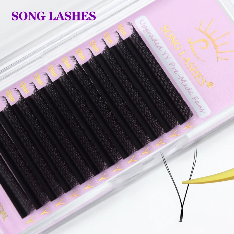 Song Lashes 12 Rows YY False Eyelash Extension 0.05/0.07mm Thickness Natural and Comfortable Lashes 20 Boxes of Handmade Eyelash