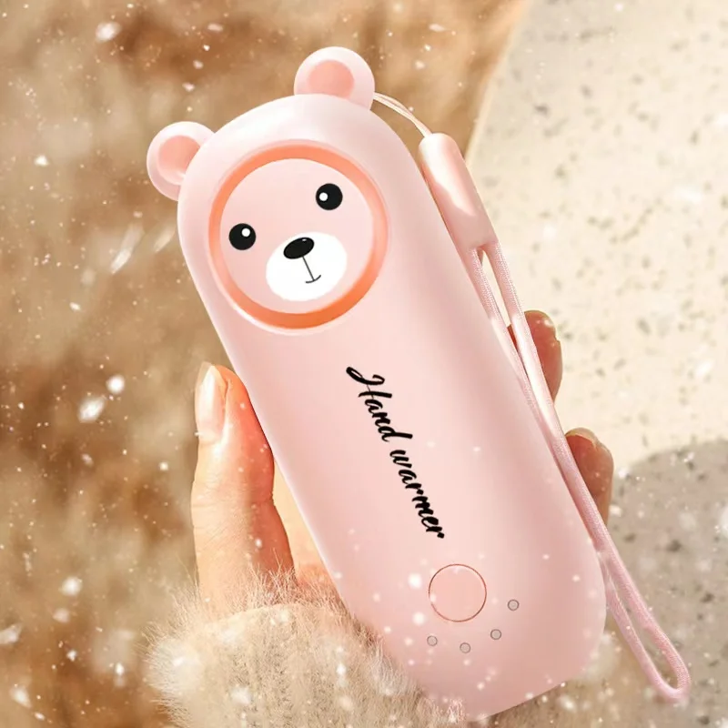 New 2in1 Hand Warm Treasure Mini Version Of Portable Student Cute Cartoon USB  Mobile Phone  PowerBank  Portable