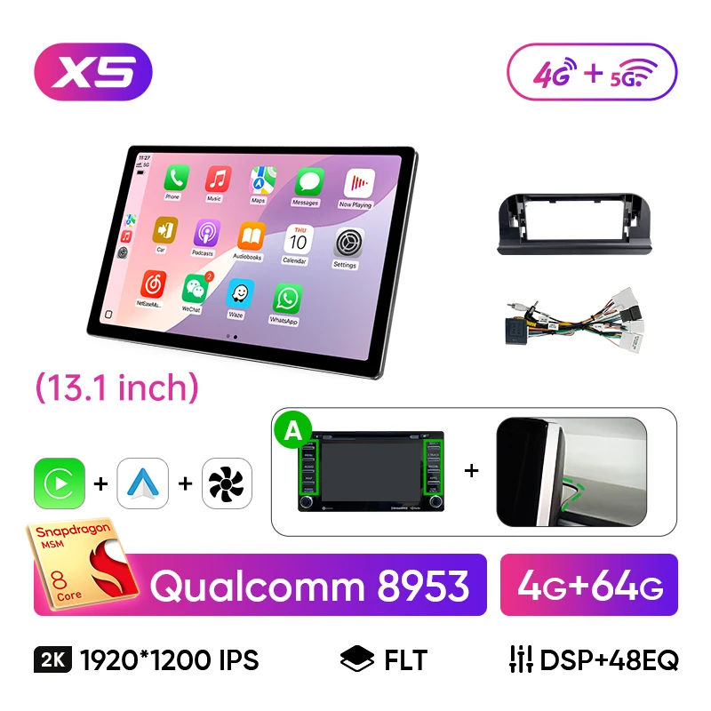 

Автомобильный радиоприемник Ainavi для Toyota Corolla 2019 2020 2021 2022 2023 2024 2025 E210, беспроводной автомобильный мультимедийный плеер Carplay Android Auto