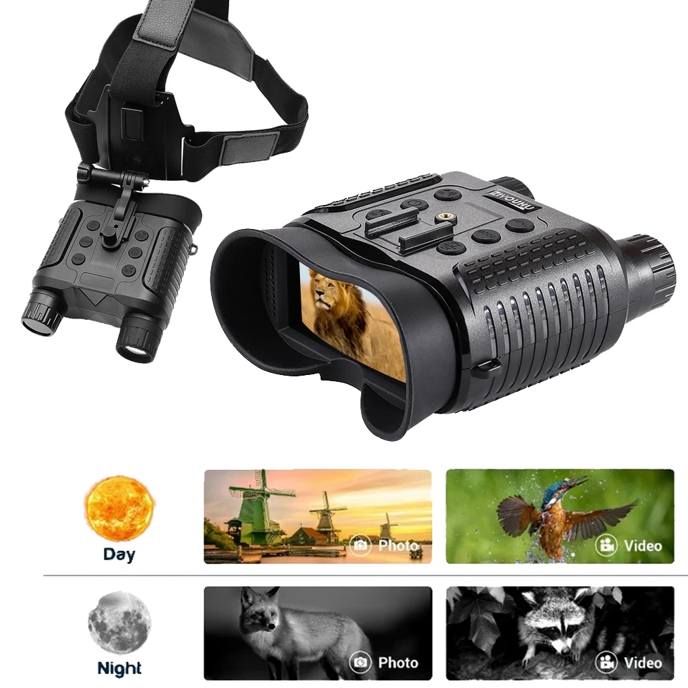 Купи Digital Night Vision Goggles Infrared Night View Camera 1080P Video Built-in Battery for Outdoor Night Vision Hunting Device за 10,189 рублей в магазине AliExpress