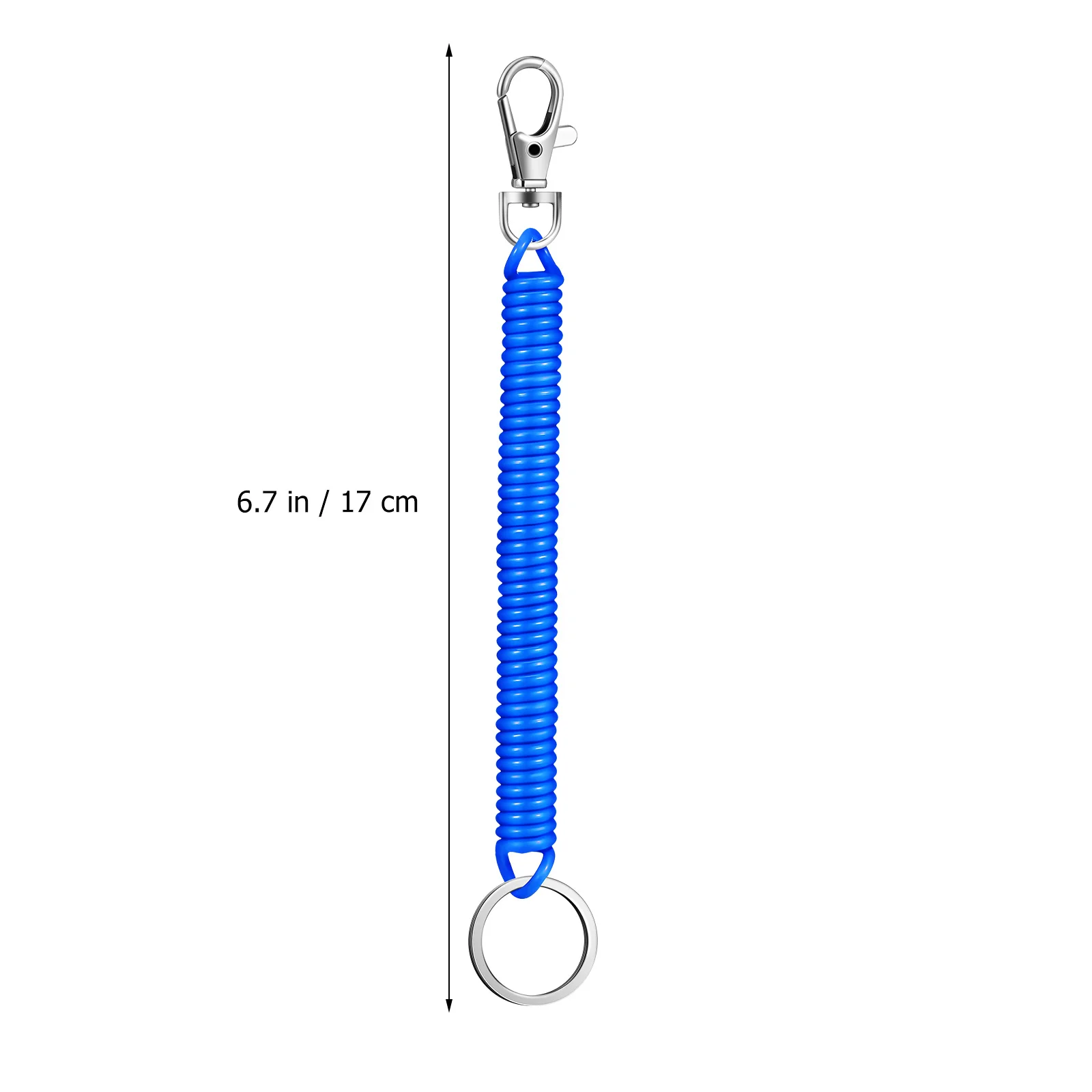 10 Pcs Key Chain Car Spiral Stretchy Spring Coil Keychain Lanyard Rings Elastic Plastic Man Retractable |