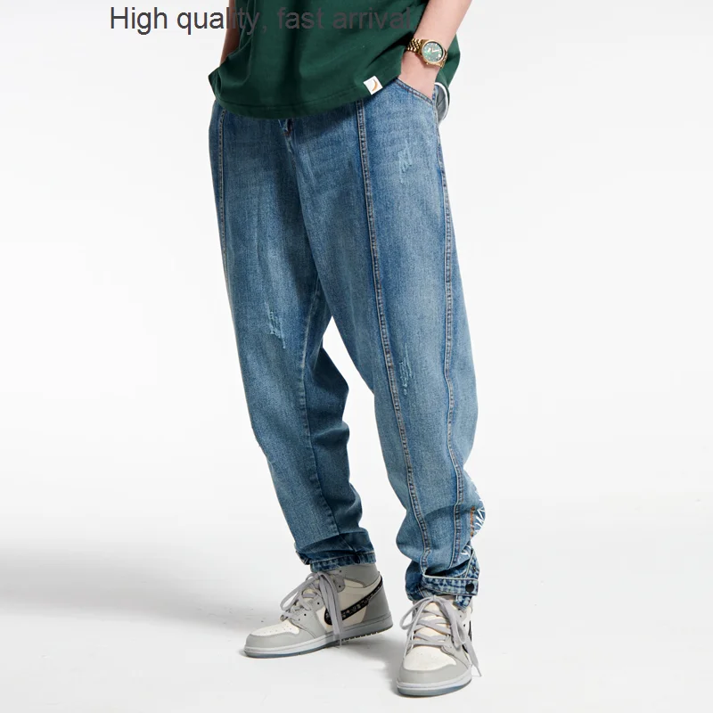 

Men 'S Jeans Spring And Autumn New Loose All-Match Ankle-Tied Harem Pants Men 'S Pants Embroidery