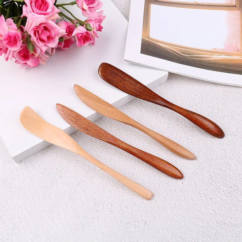 

Wooden Sandwich Spreader Butter Knife Marmalade Knife Wooden Tableware With Thick Handle High Quality Knife Style Cheese Cutter