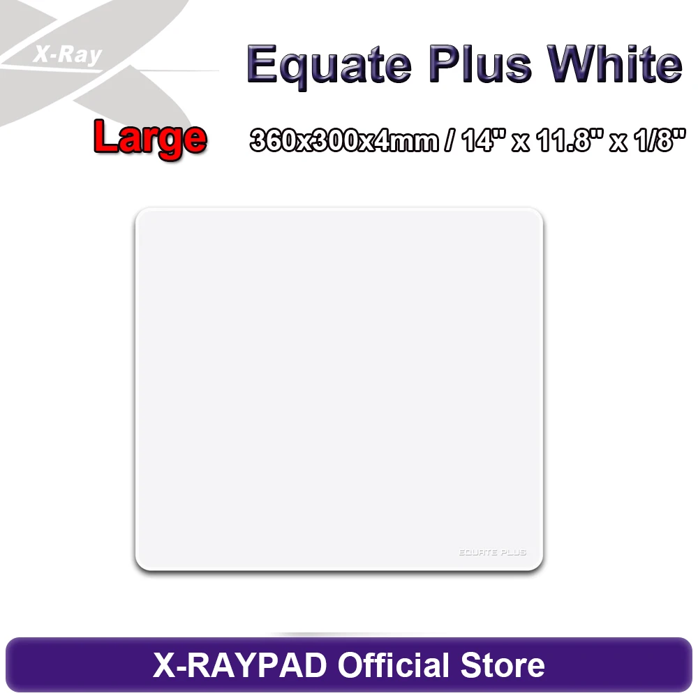 

360x300x4mm - Large / 14" x 11.8" X-raypad Equate Plus White Gaming Mouse Pad
