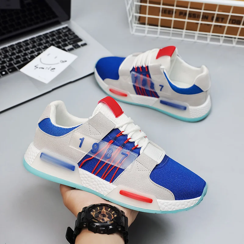 

Comfort Men Running Shoes Thick Sole Non-Slip Sports Sneakers Men Walking Shoes Breathable Man Jogging Sneakers Tenis Masculino