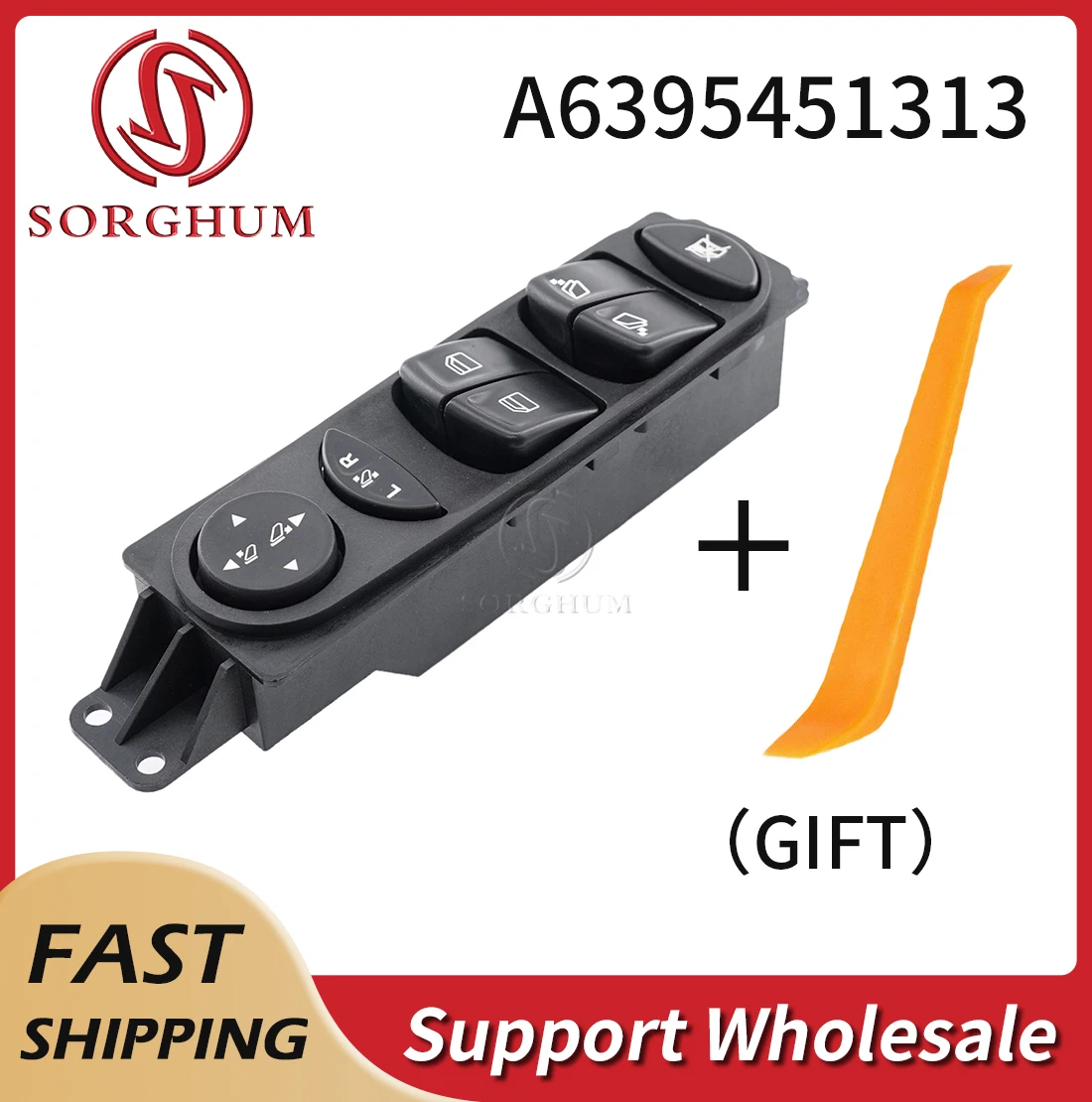 

Sorghum A6395451313 LHD Front Left Window Switch Master Control Button For Mercedes-Benz Viano Wieland W639 2006-2012 6395451313