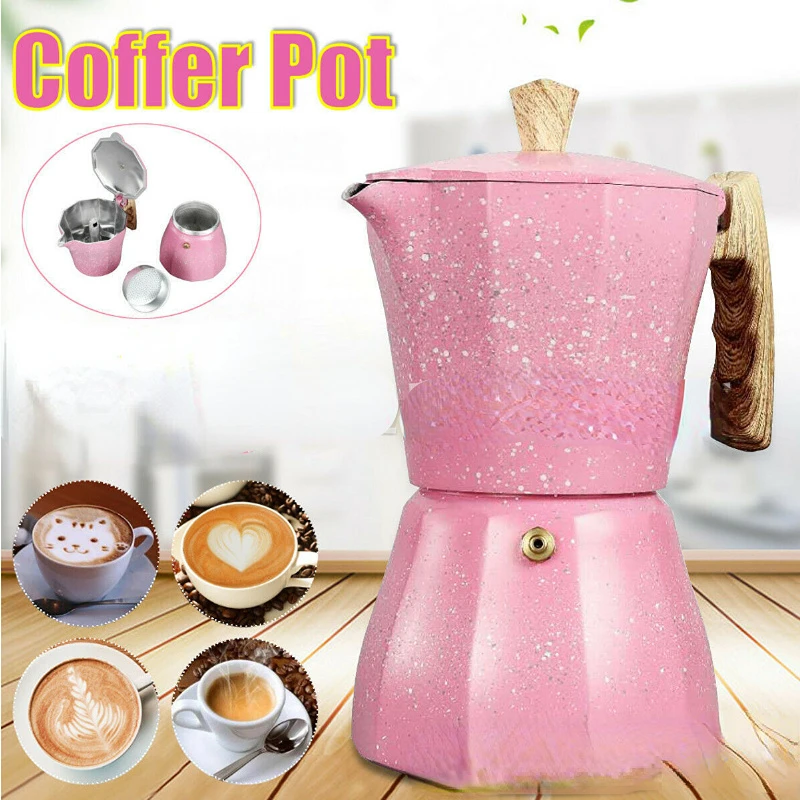 

Moka Pot Italian Coffee Machine Espresso Aluminum Geyser Coffee Maker Kettle Latte Stove Classic Coffeeware Barista Accessories