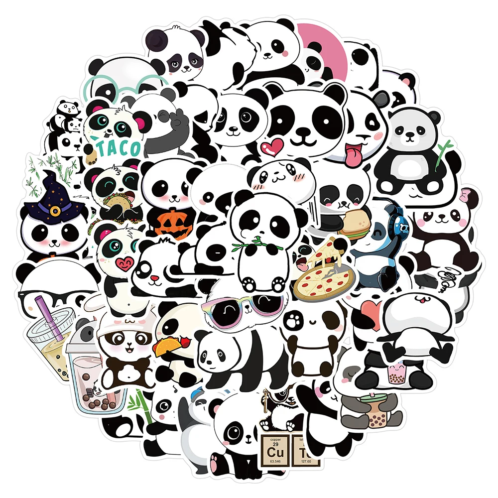

10/25/50PCS Cartoon Cute Panda Graffiti Waterproof Sticker Suitcase Notebook Fridge SkateboardStationeryBoxHelmet Kids Toys