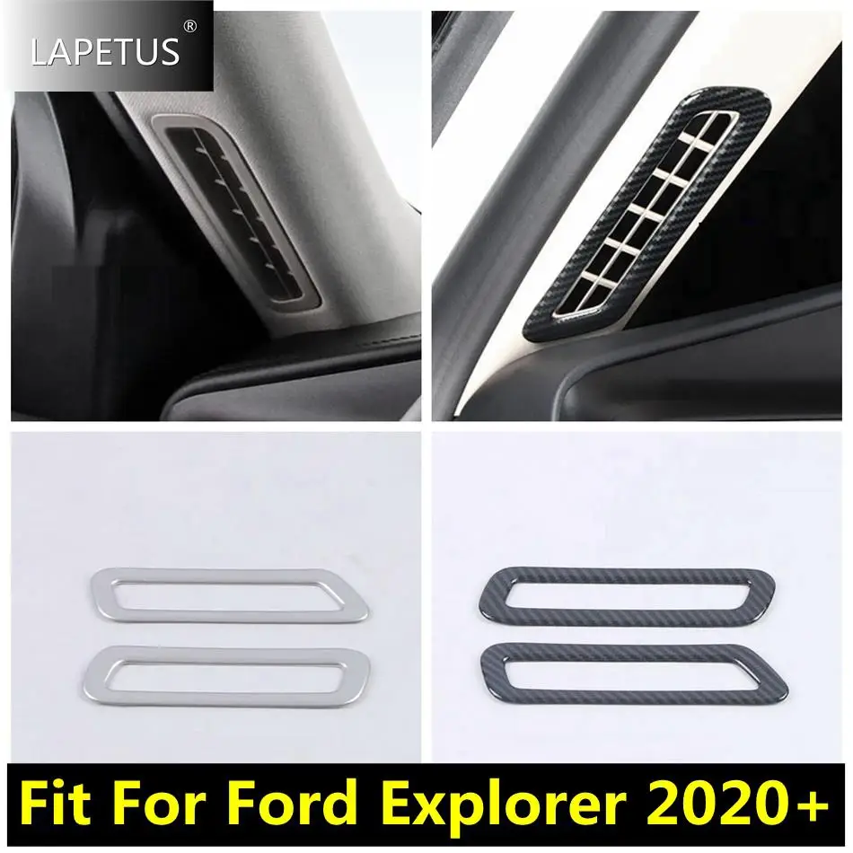 

Pillar A Air Condition AC Vent Outlet Frame Decor Cover Trim For Ford Explorer 2020 - 2023 Car Matte / Carbon Fiber Accessories