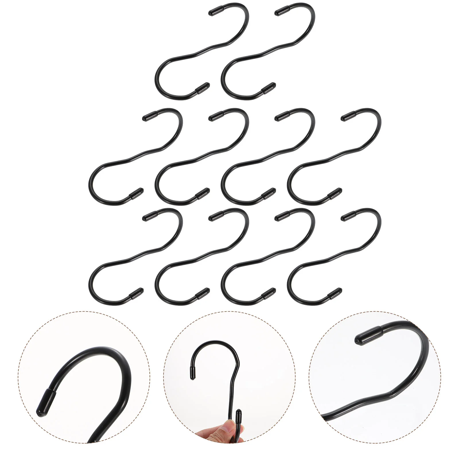 

Металлические подвесные крючки 10 шт., железные S-образные крючки, подвесные крючки для полки, для шкафа, гардероба, одежды, супермаркета
