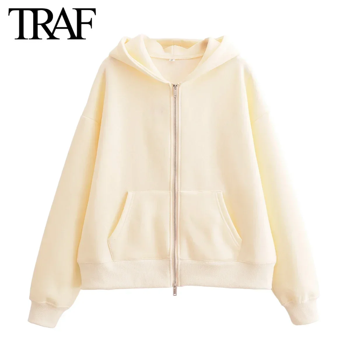 Женский однотонный комплект из 2 предметов толстовка с капюшоном и длинным