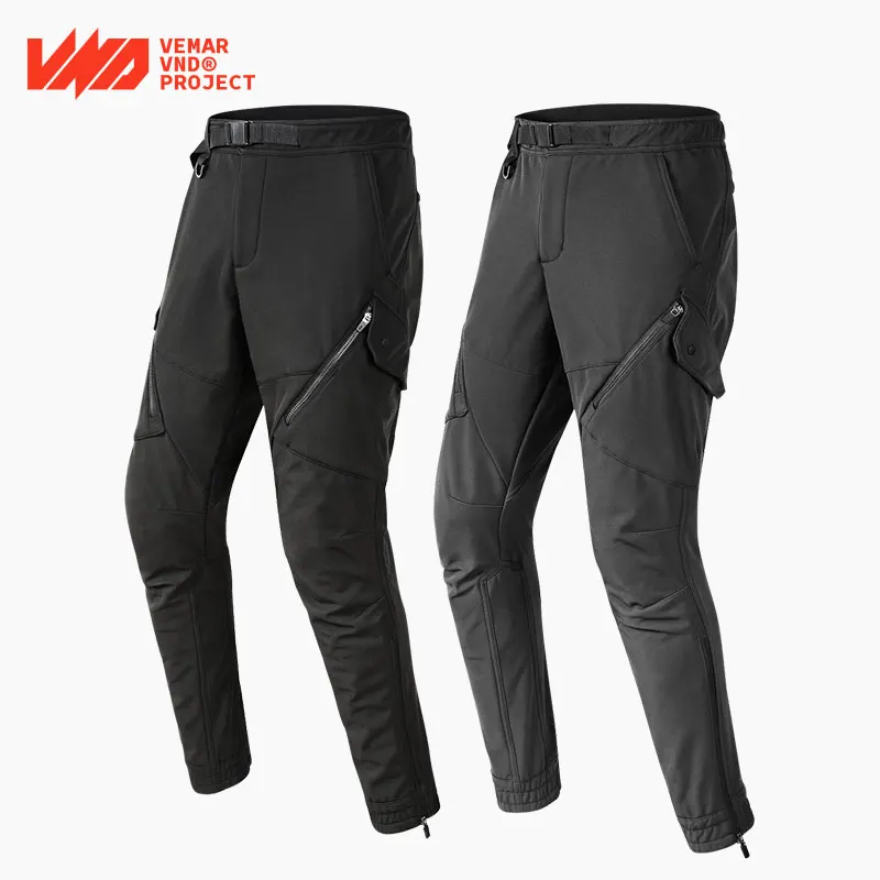 VND B-05 Winter Warm Cycling Pants Men Thermal Waterproof Night Reflective Motorcycle Moto Motocross Racing Trousers enlarge
