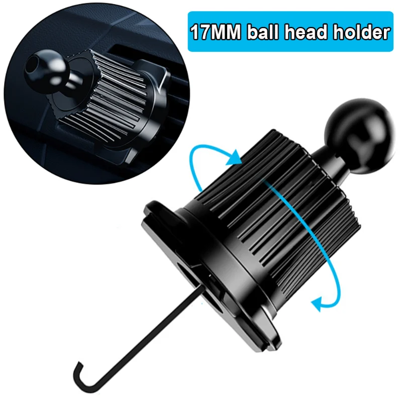 

Автомобильный держатель для телефона с шаровой головкой 17 мм, крепление на вентиляционное отверстие, универсальный автомобильный простой Противоскользящий фиксированный кронштейн для смартфона, автомобильные аксессуары