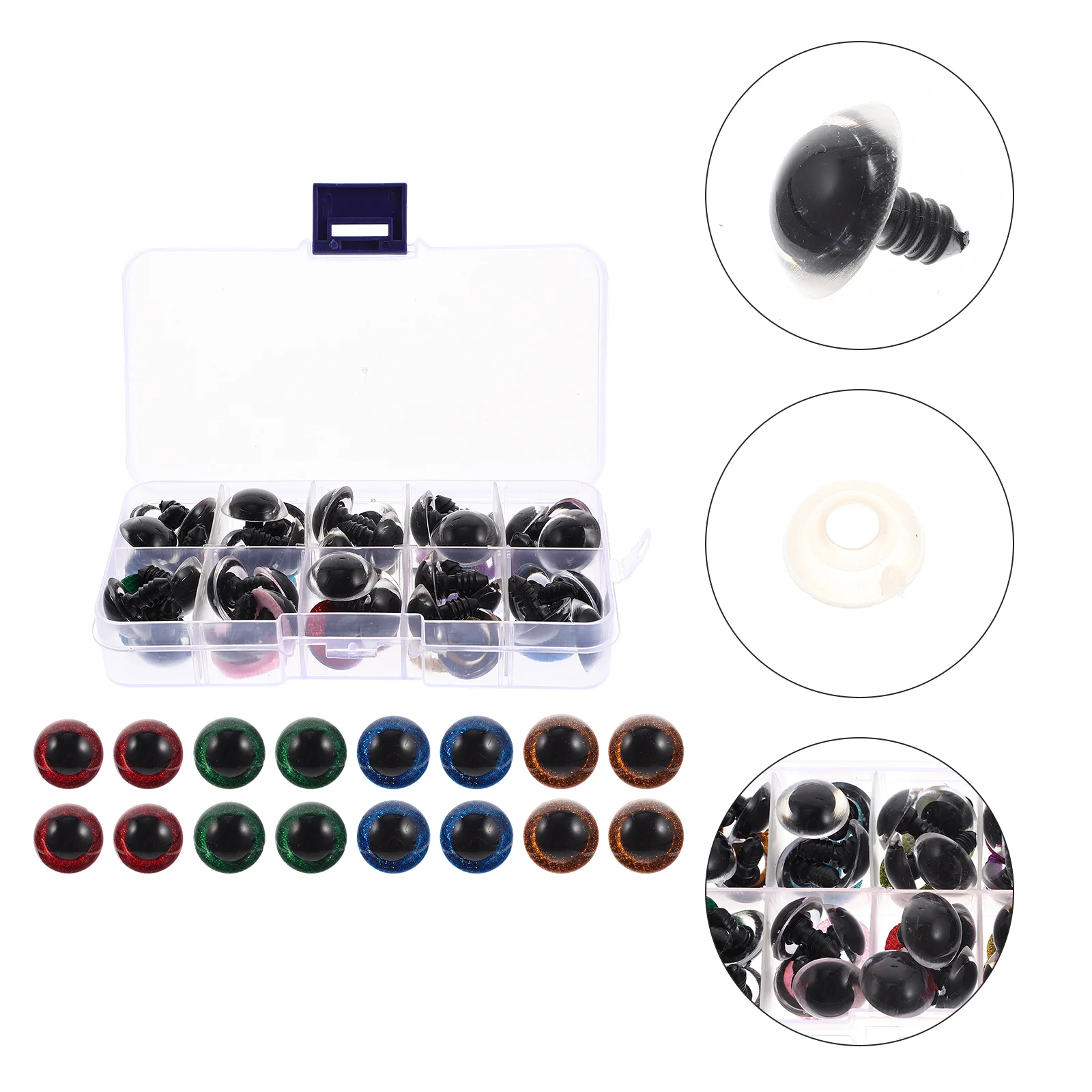 

1Set Safety Eyes Plastic Stuffed Crochet Eyes for DIY Craft with Washers