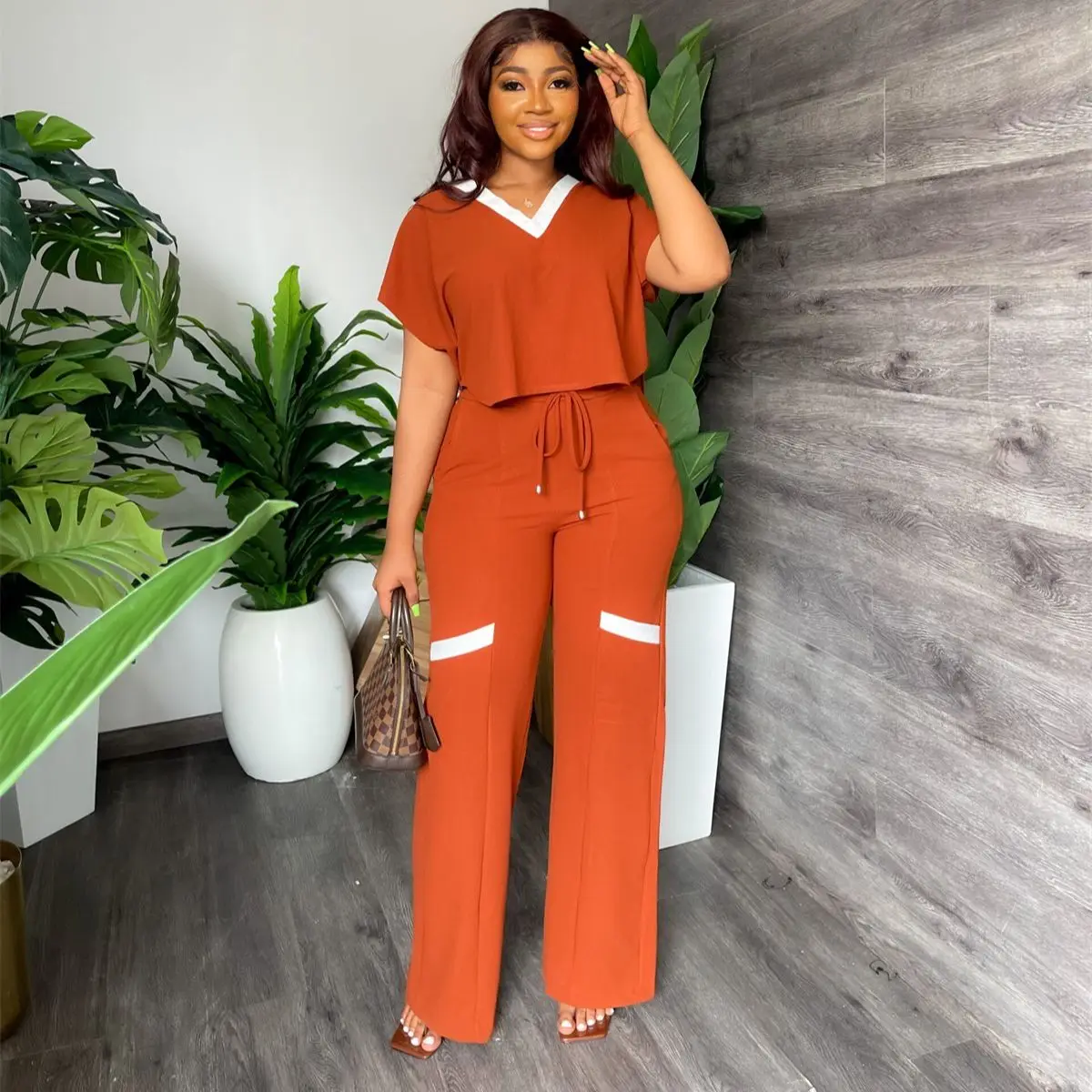 

Комплект из 2 предметов больших размеров, африканская Женская одежда, Дашики, повседневные наряды, лето 2023, модные топы с коротким рукавом, брюки, костюмы