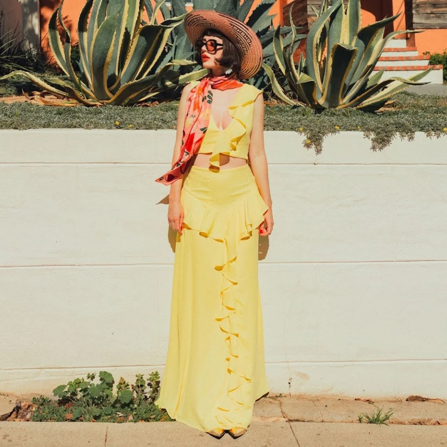 

Dresses For Women 2022 Chic And Elegant Woman Dress Ruffles Chiffon Skirt 2 Piece Sets Womens Outfits Set Of Two Fashion Pieces