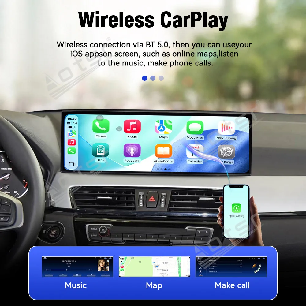 14,9-дюймовый Linux-плеер для BMW X1 F48 2016-2017 с беспроводным Apple CarPlay, Android Auto, HiCar, обновлением оригинальной системы Mirror Link (art.: 3920da991f271) - 3920da991f271
