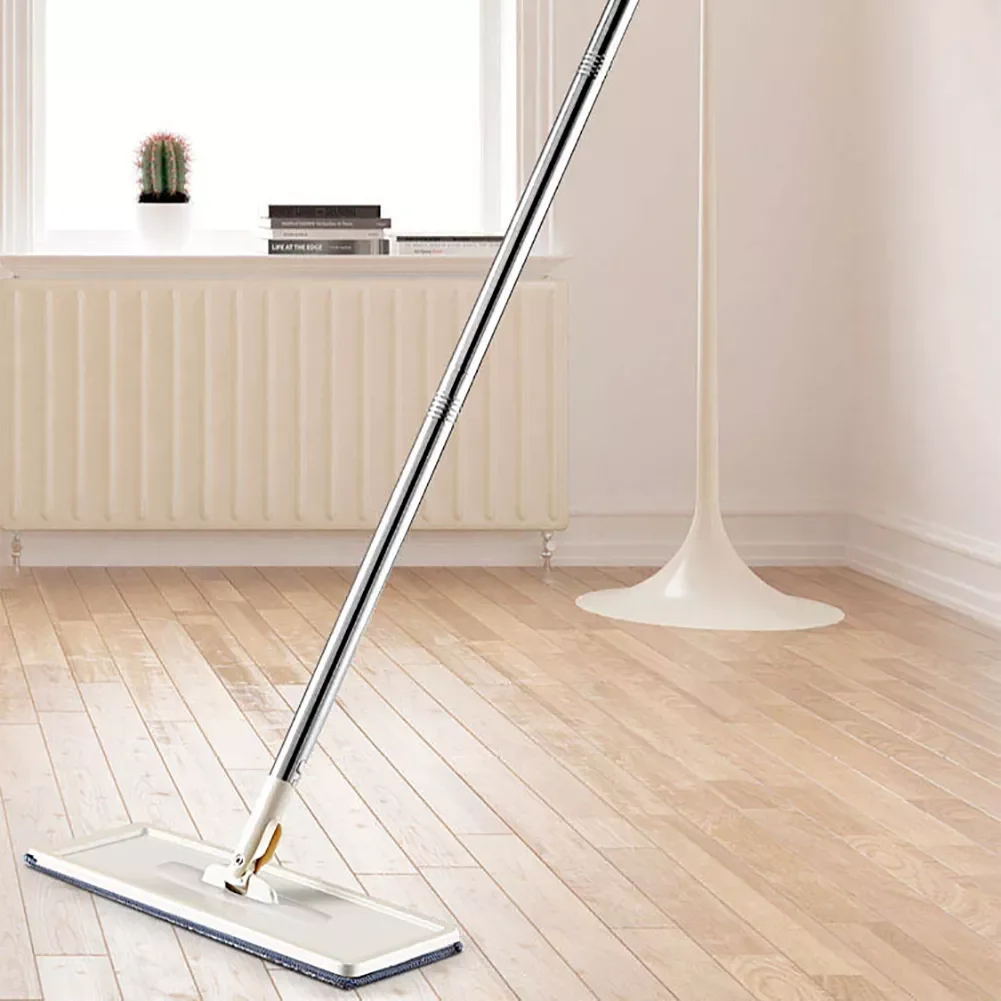

Living Room Sanitary Flat Mop Set Tool Replacement Cloth Handfree Space Saving Bucket Kitchen Rebound Automatic Floor Cleaning