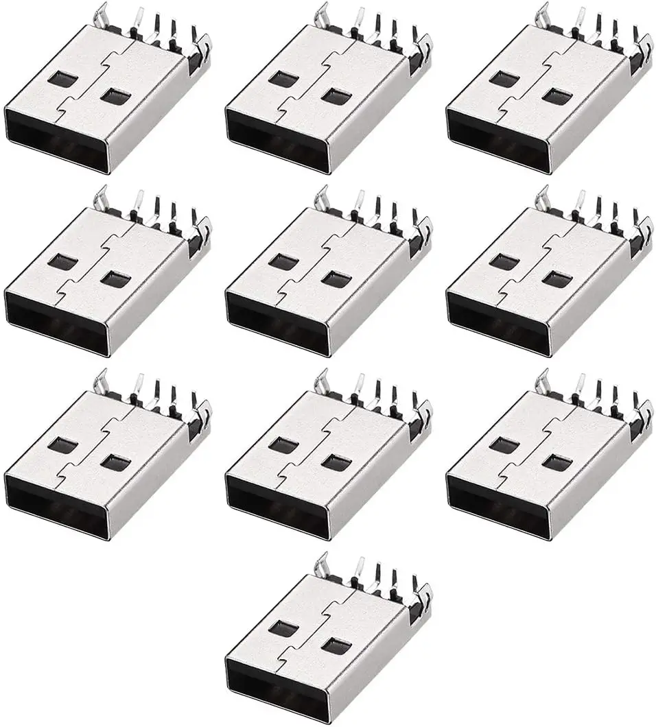 

PCB USB разъем типа A 2,0 штекер разъем 90 градусов Прямая Вставка 10 шт.