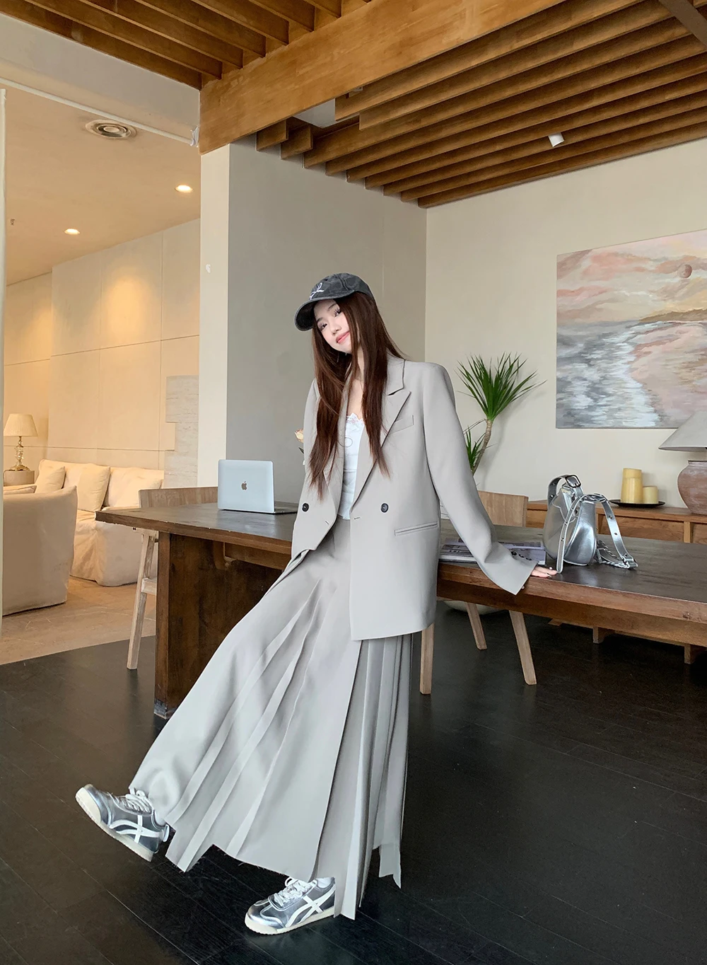 Женский костюм Midnite Star серо-зеленый 2 предмета