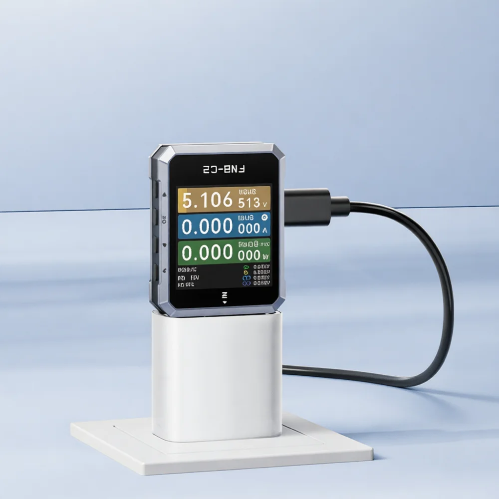 Измеритель напряжения и тока USB Type C FNIRSI FNB C2, цифровой тестер, монитор протоколов быстрой зарядки, инструмент для определения мощности и ремонта. (art.: 3920dcd0186ea) - 3920dcd0186ea