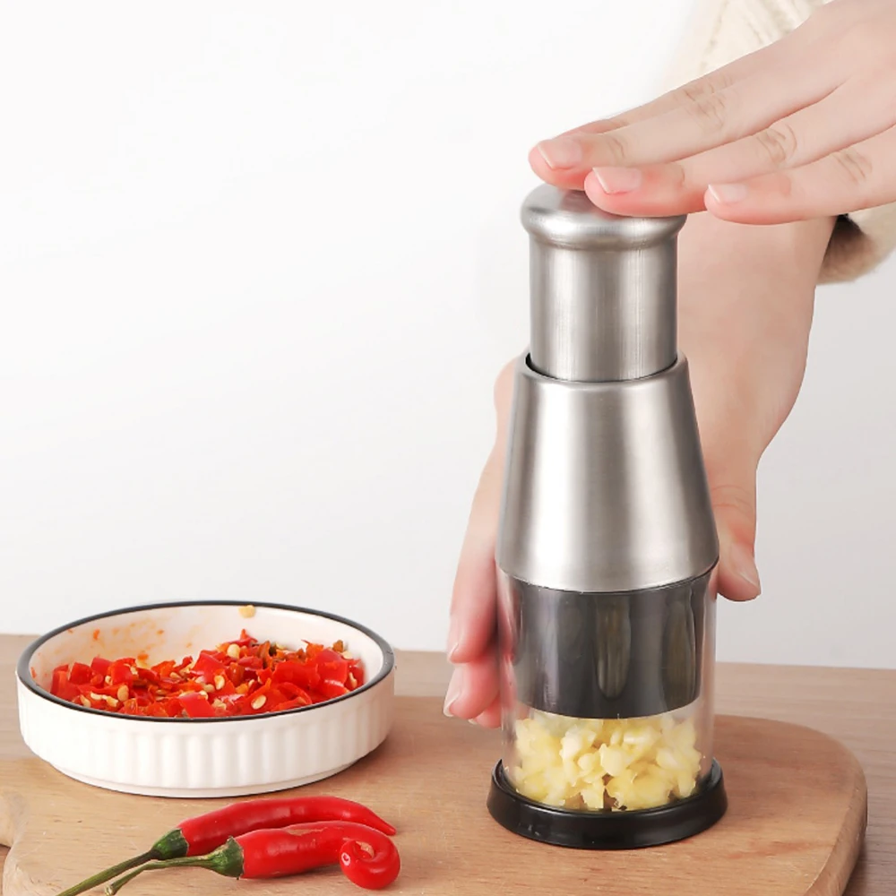 

Kitchen Artifact 304 Stainless Steel Black Technology Garlic Masher Artifact Cutting Garlic Press Kitchen Gadgets Cooking