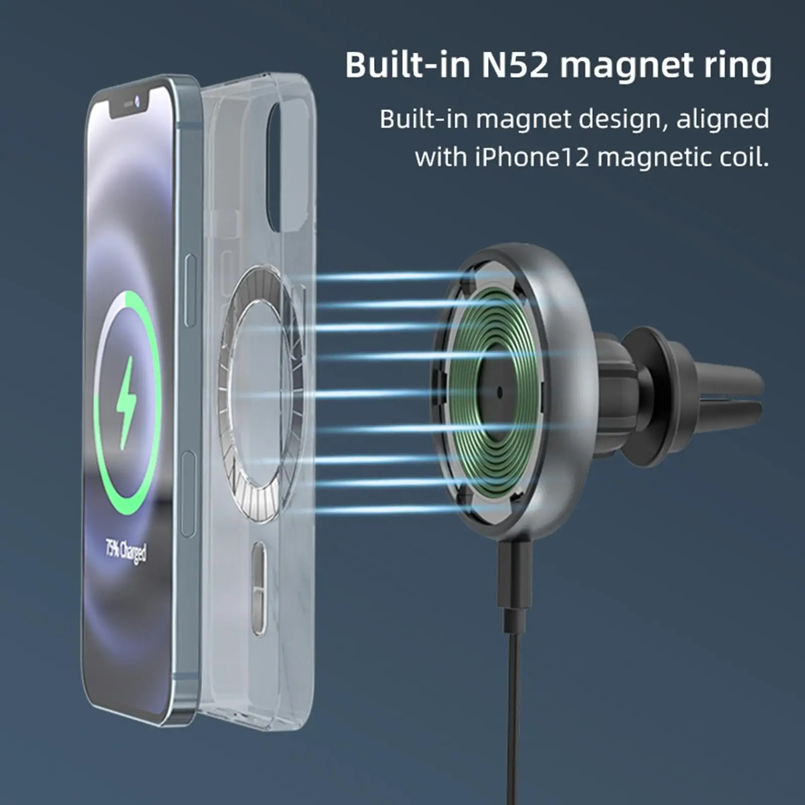 Магнитное автоматическое зарядное устройство для телефонов Xiaomi Huawei