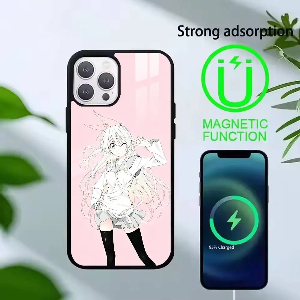 Фото Чехол для телефона Nisekoi Chitoge Kirisaki для iPhone 17, 16, 15, 14, 13, 12, 11 Plus, Pro, совместимый с магнитной беспроводной зарядкой №4