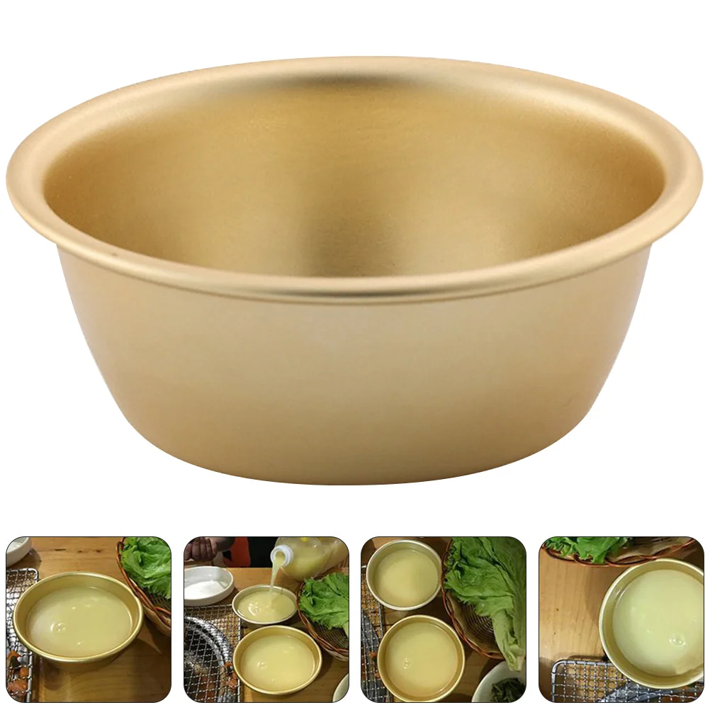 

Bowlbowls Korean Cup Rice Soup Metalmakgeolli Serving Sauce Dipping Camping Dish Pasta Camp Condiment Dessert Prep Kitchen