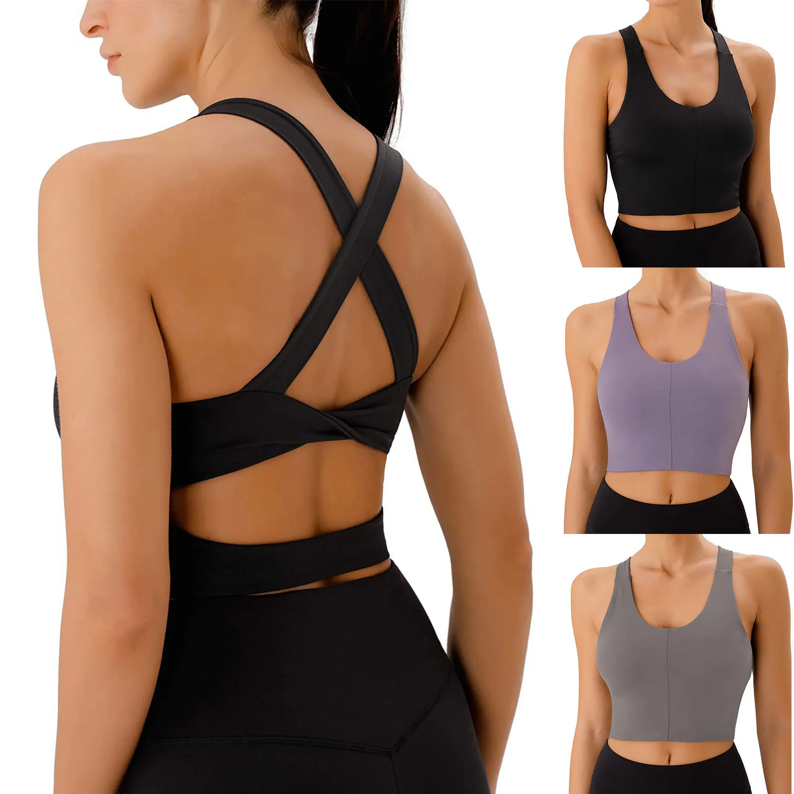 

Women's Tank Tops Sleeveless Casual Blouse Tunic Running Girl Sports Bra