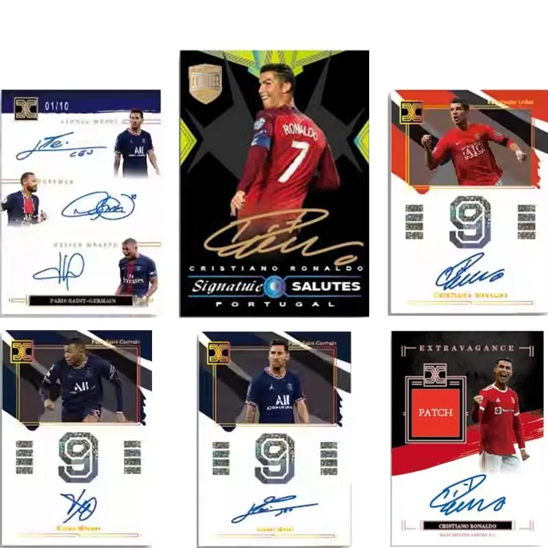 

2022 Panini Little Real Gold Series Ballsuperstar Signature Collection Card Messi Ronaldo Ewandowski Character Stamp