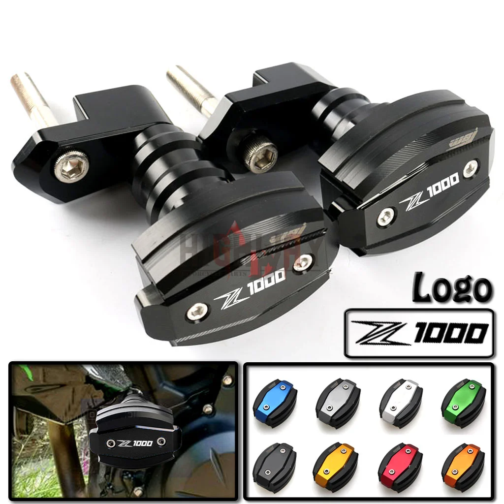 Motorcycle Crash Pad Protector CNC Engine Cover Frame Sliders Falling Protection For KAWASAKI Z1000 Z 1000 2010-2016