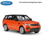 Модель литая автомобиля Welly в масштабе 1:24, игрушечный автомобиль Land Rover Range Rover, спортивный внедорожник, игрушечный автомобиль из металлического сплава, подарок для детей, коллекционная игрушка